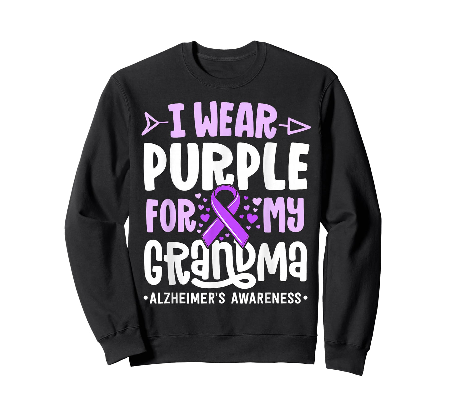 I Wear Purple For My Grandma Alzheimers Family Awareness T-Shirt