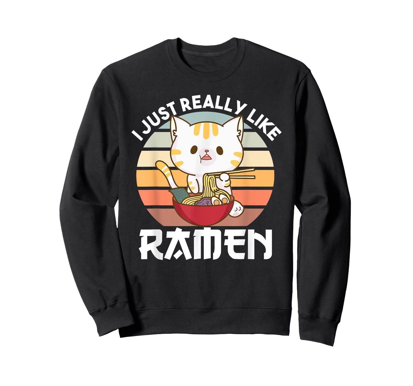 I just really like Ramen Cute Cat Eats Ramen Noodles T-Shirt