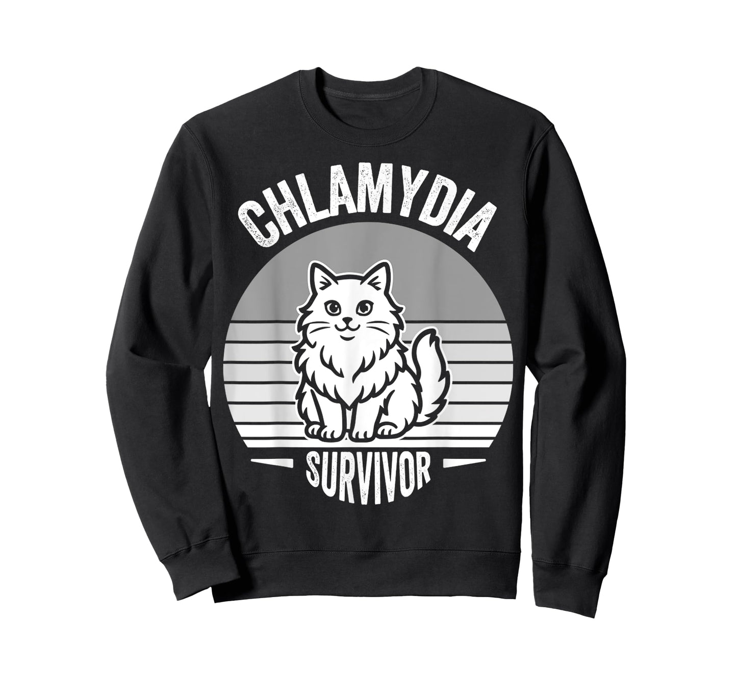 Chlamydia Survivor Funny Cat Design T-Shirt