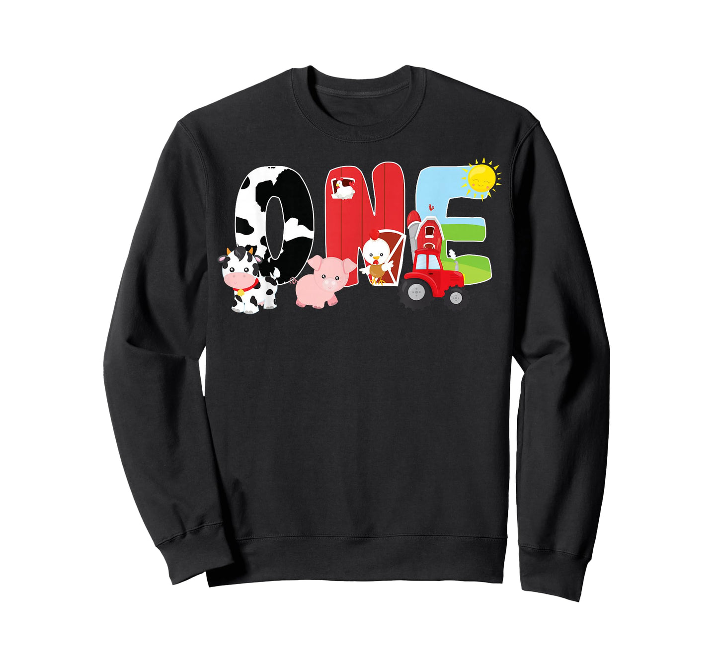 Farm Animals 1st Birthday Barnyard 1 Year Old Baby Birthday T-Shirt