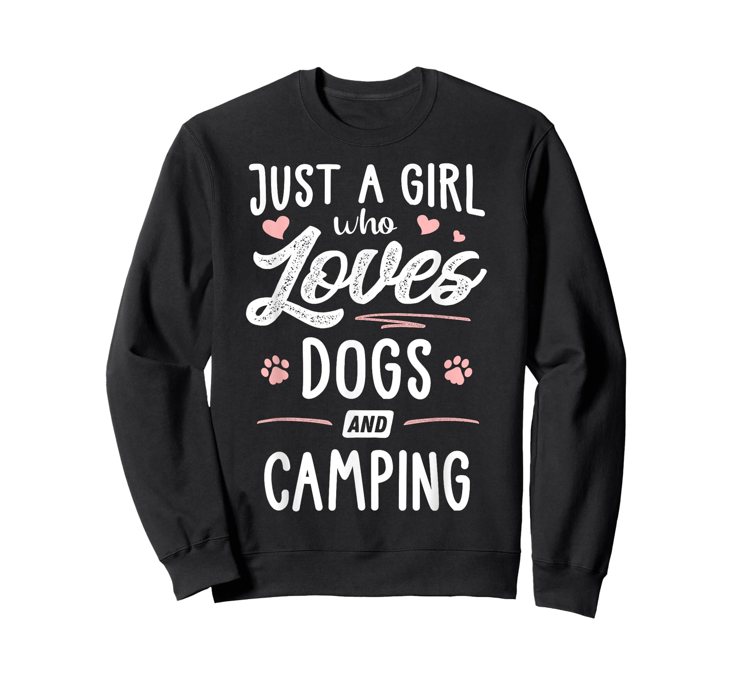 Just A Girl Who Loves Dogs And Camping Gift Dog Lover T-Shirt