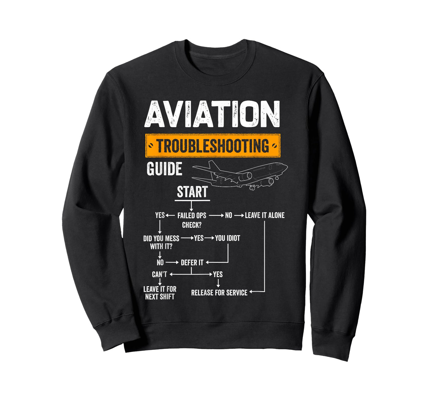 Funny Aviation Troubleshooting Guide Aircraft Mechanic Pilot T-Shirt