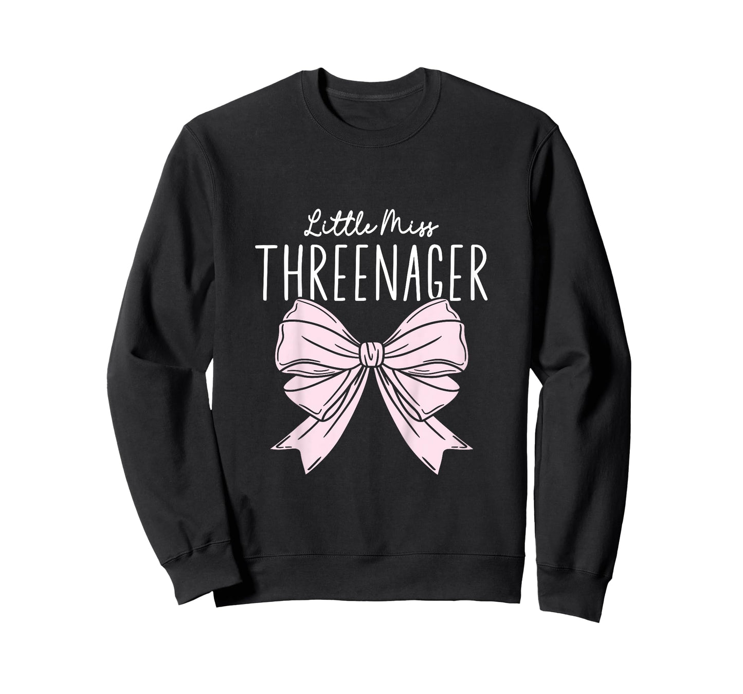 Little Miss Threenager Coquette Bow Birthday 3 Years T-Shirt