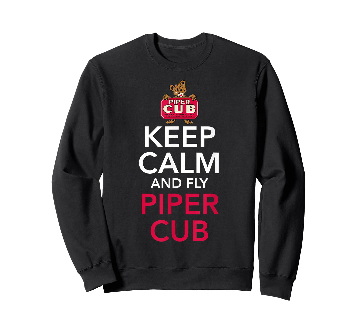 Keep Calm and Fly Piper Cub Aviation T-Shirt T-Shirt