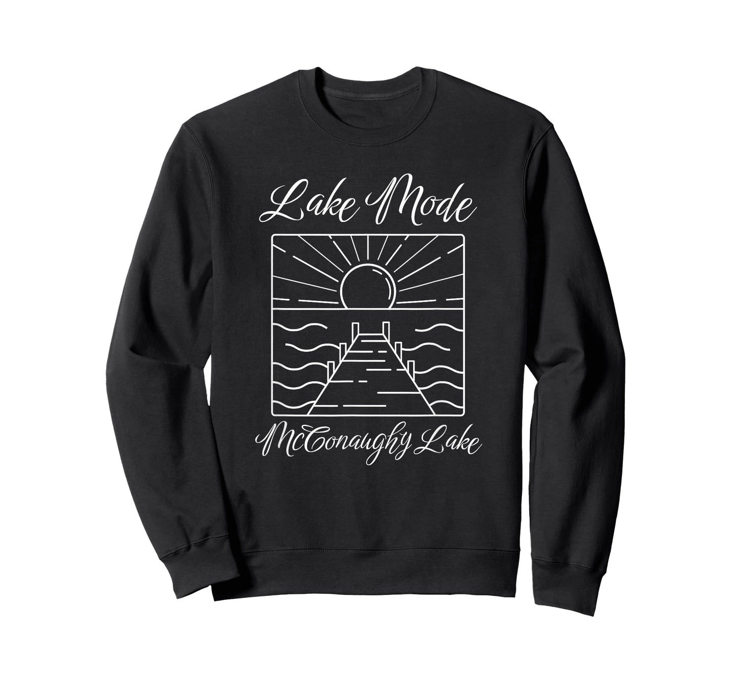 Lake Mode McConaughy Lake Sunset Dock Outdoors T-Shirt