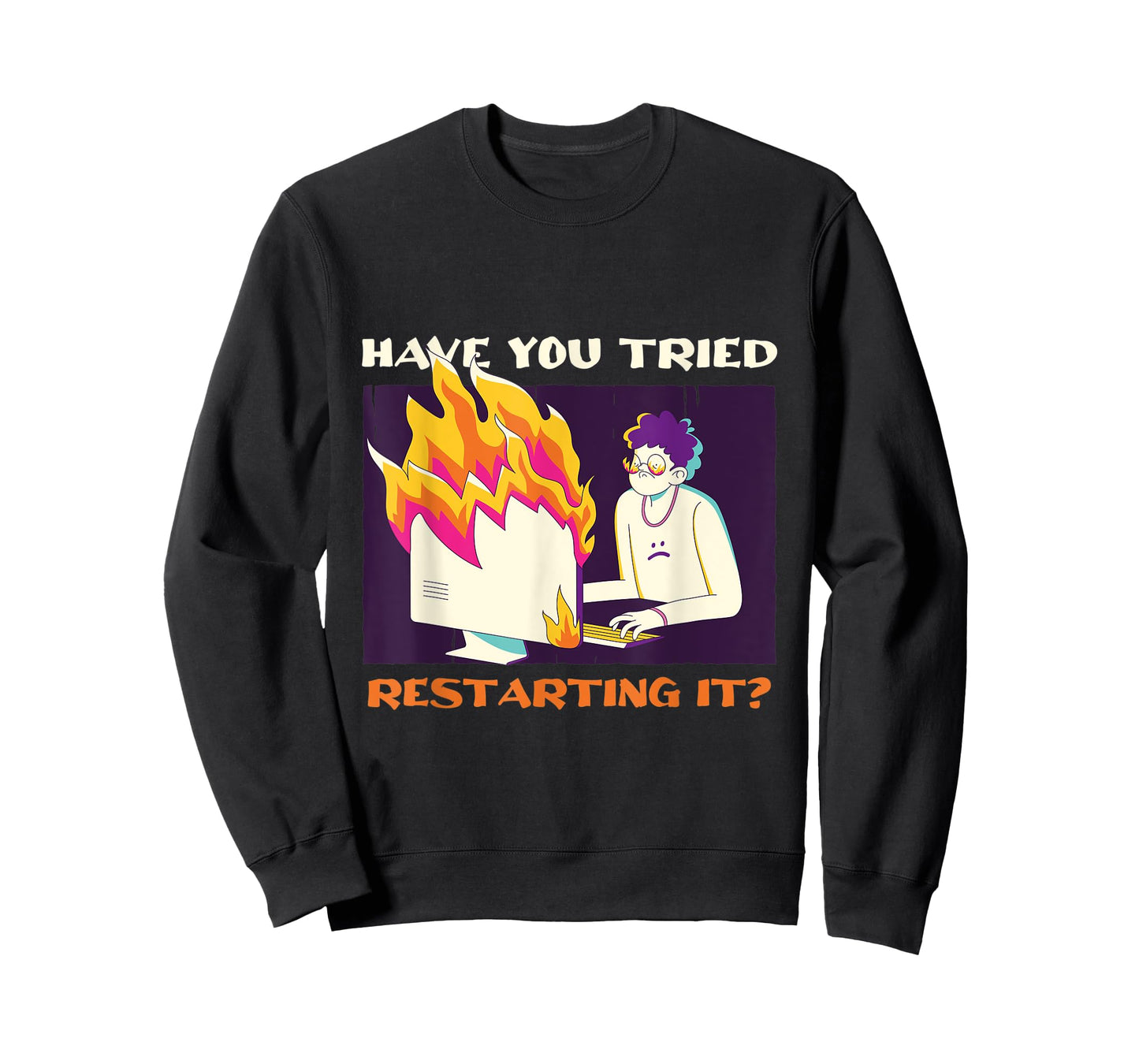 Have You Tried Restarting It Programmer Binary Coding Tech T-Shirt
