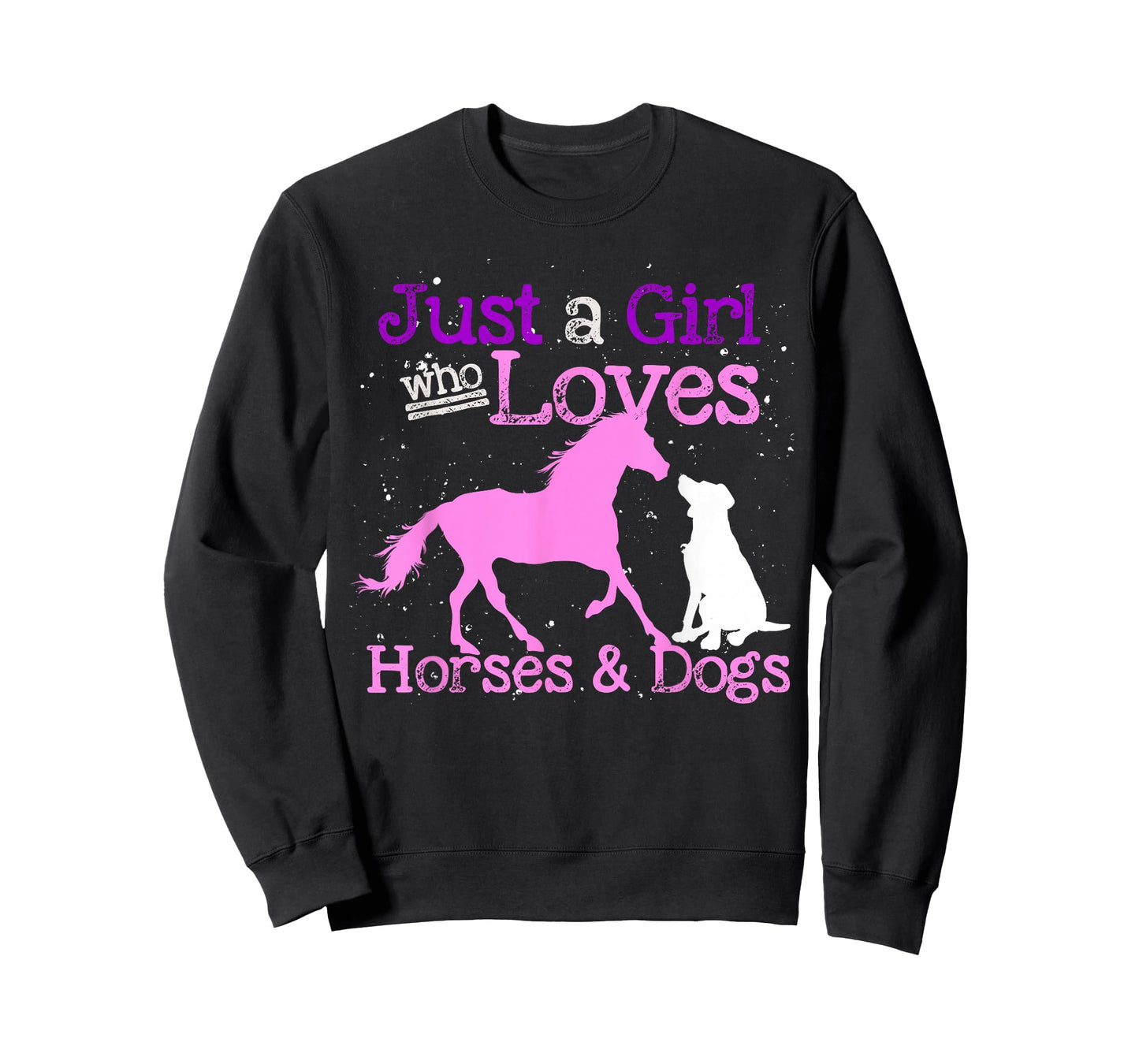 Just A Girl Who Loves Horses And Dogs Animal Women Horse T-Shirt
