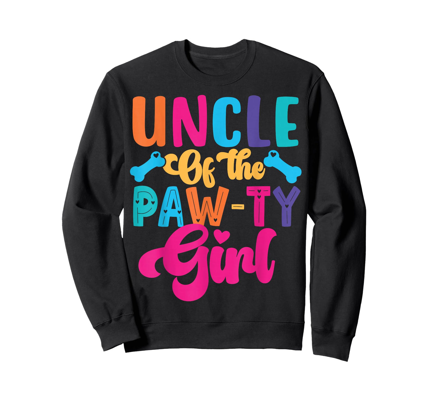 Uncle Of The Birthday Girl Dog Paw Family Matching Party T-Shirt