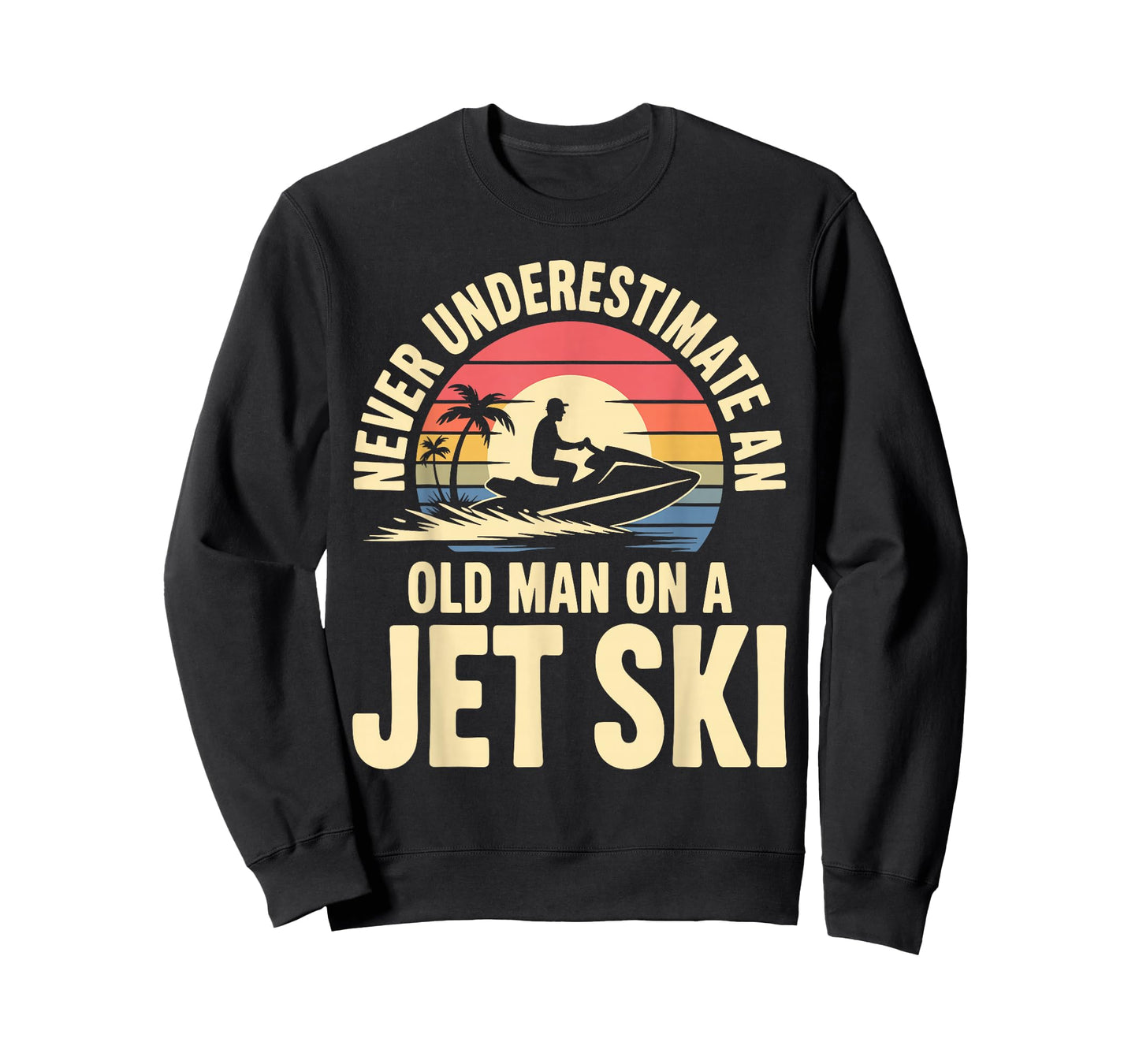 Jet Ski Art for Grandpa Men Jetski Lover Water Sport Jet Ski T-Shirt