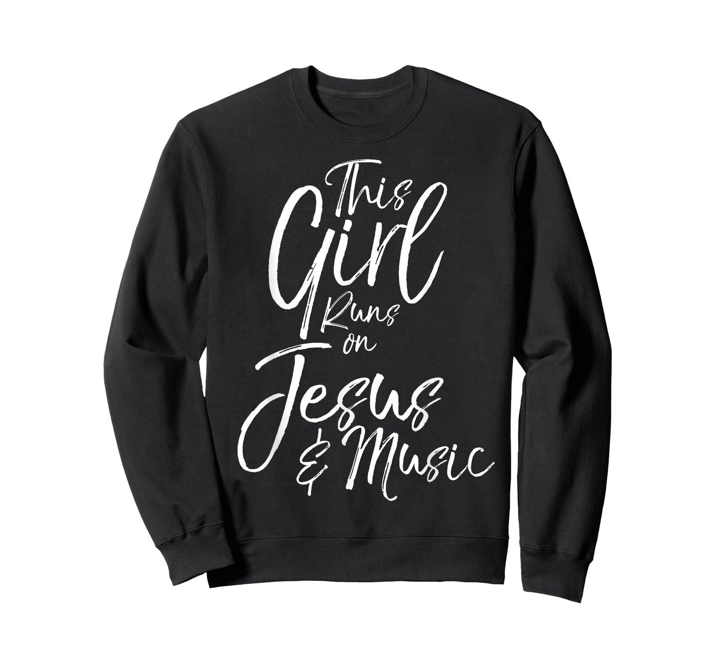 Christian Musician Gift This Girl Runs on Jesus & Music T-Shirt