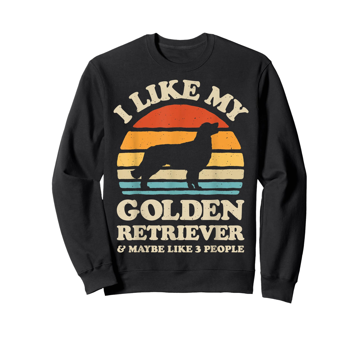 I Like My Golden Retriever And Maybe Like 3 People Dog Retro Men Women Kids T-Shirt