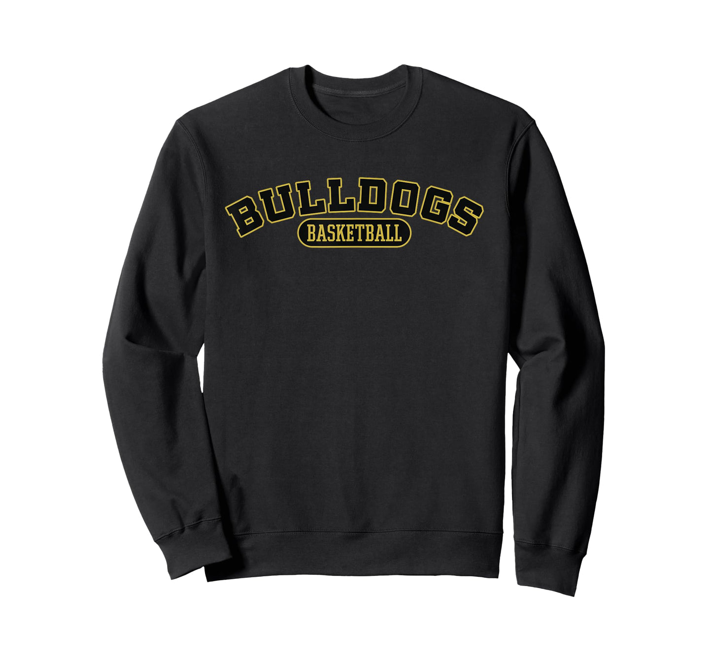 Gold Black Bulldogs Basketball Mascot - For Basketball Team T-Shirt