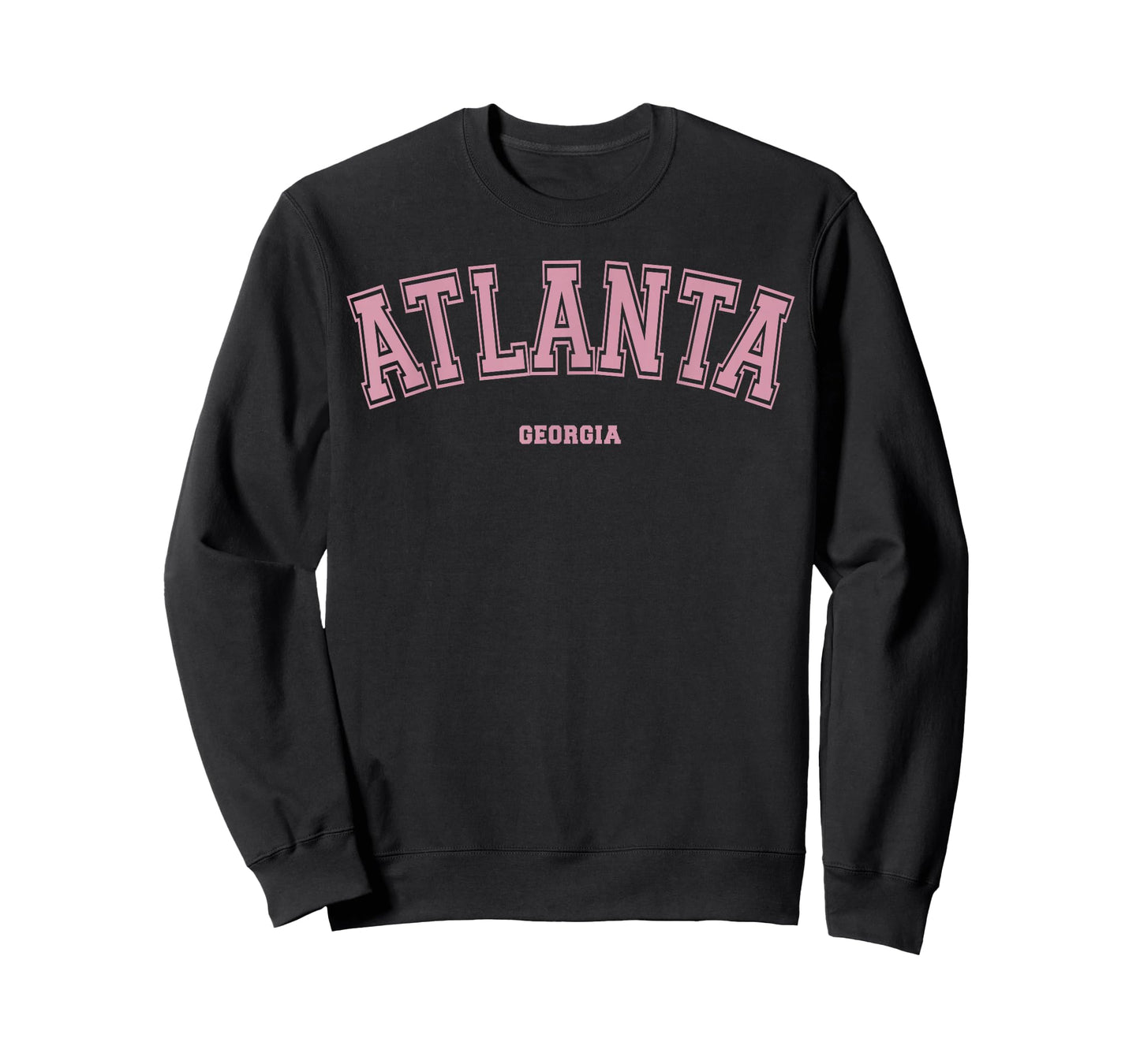 Pink Atlanta Georgia GA Varsity Style on Atlanta T-Shirt