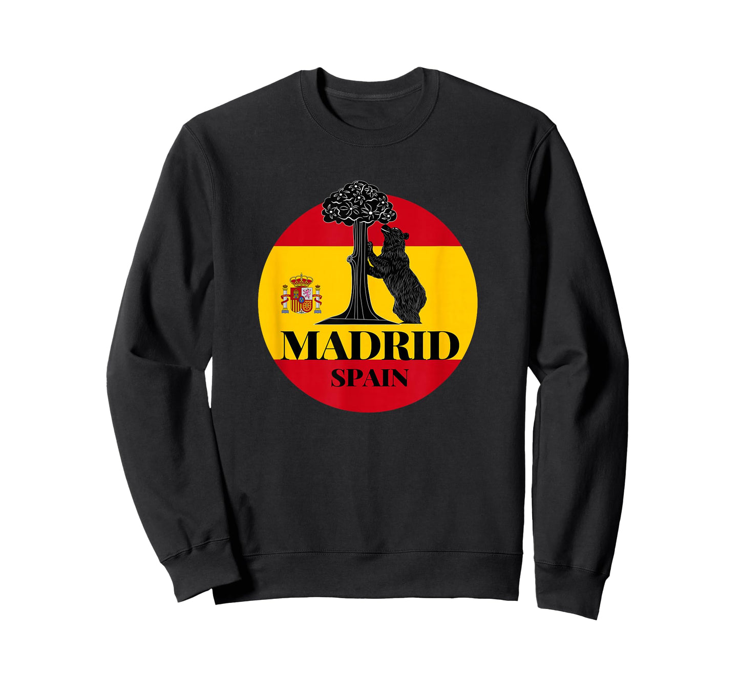 Madrid Spain the Bear & the Strawberry Tree Graphic Design T-Shirt