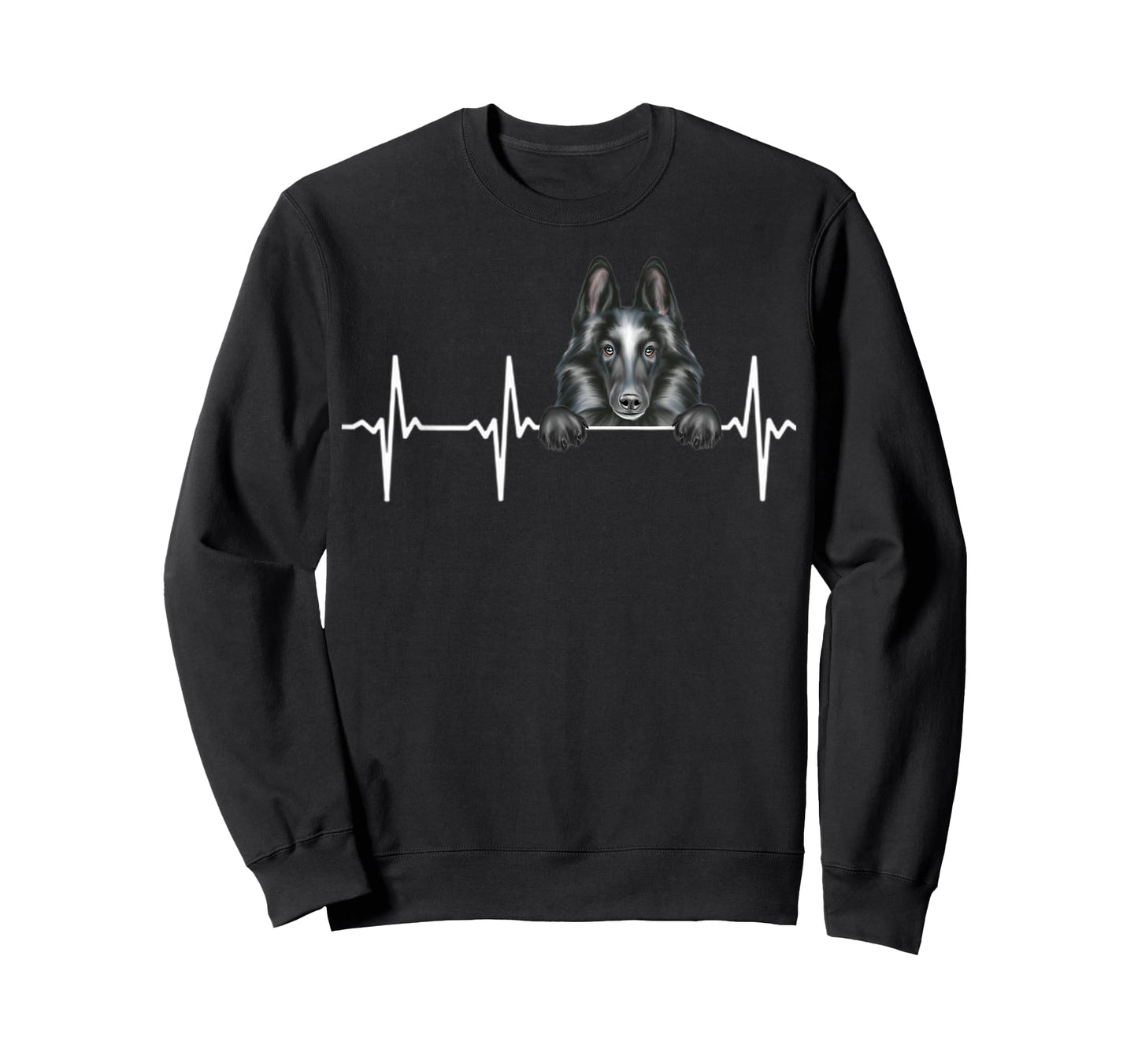 Funny Dog Heartbeat For Belgian Sheepdog Lovers T-Shirt for Men Women Kids