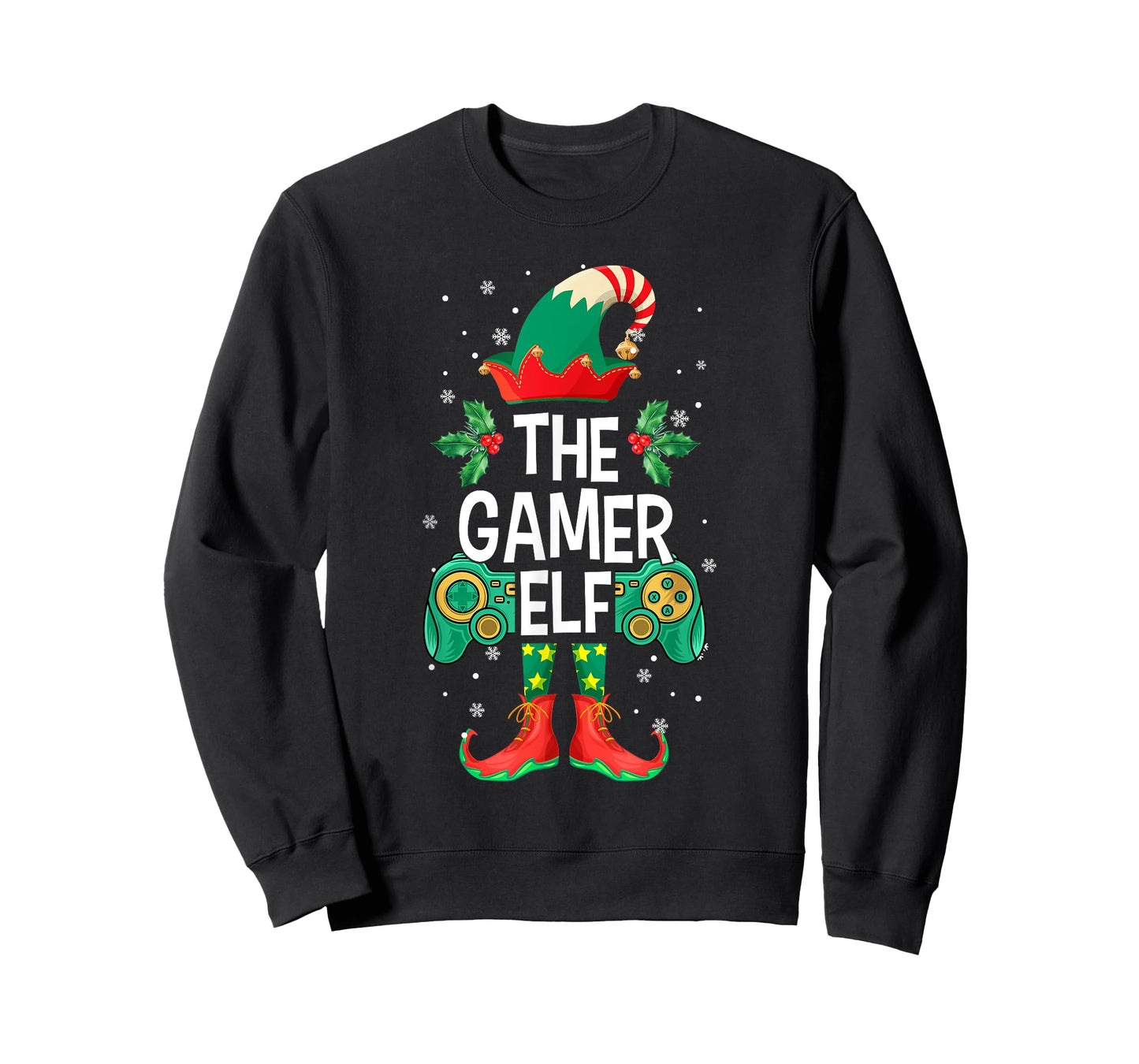 Christmas The Gamer Elf Video Gaming for Men Boys Girls Kids T-Shirt