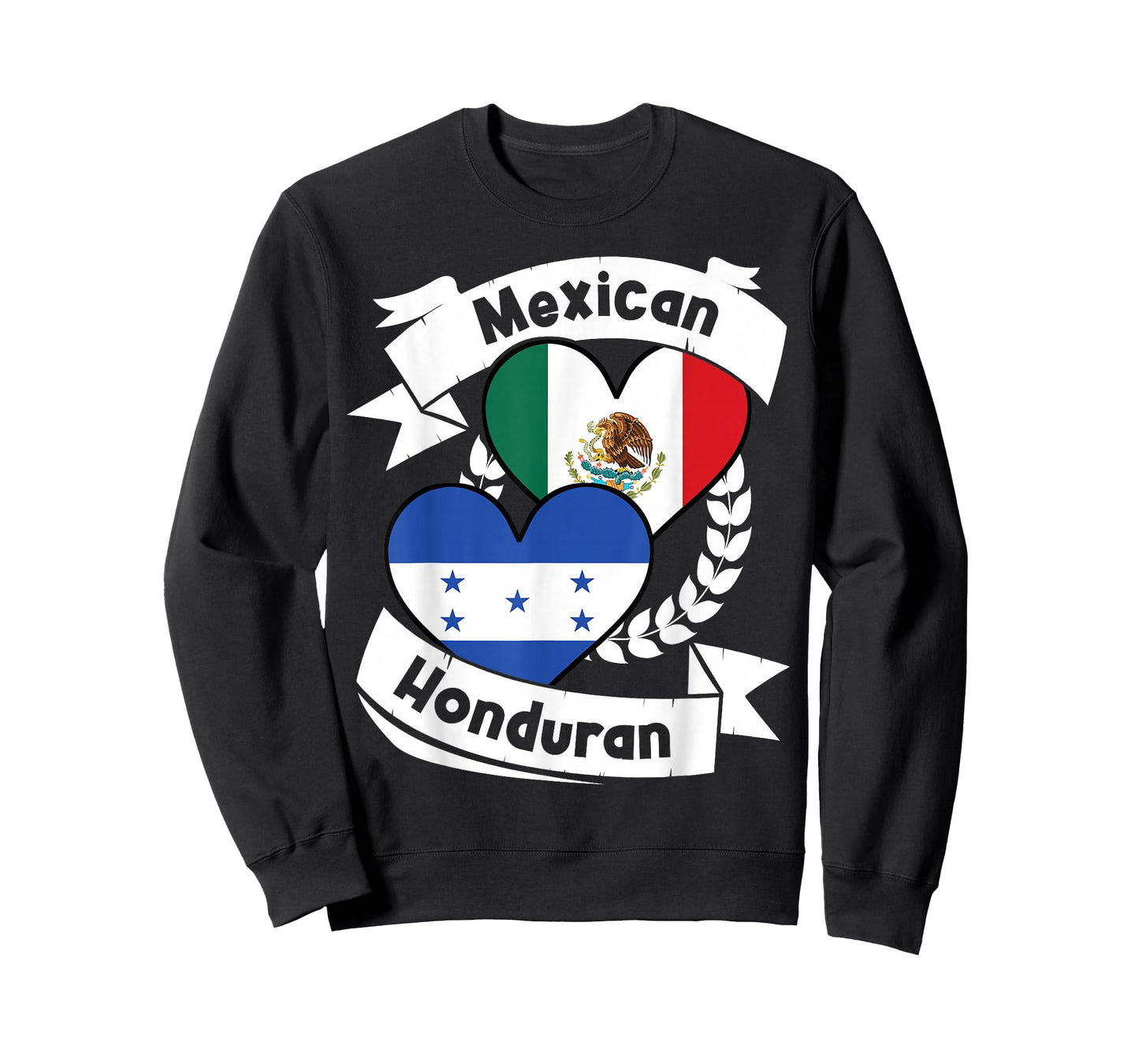 Mexican Honduran Heart Flags Mexico Honduras T-Shirt