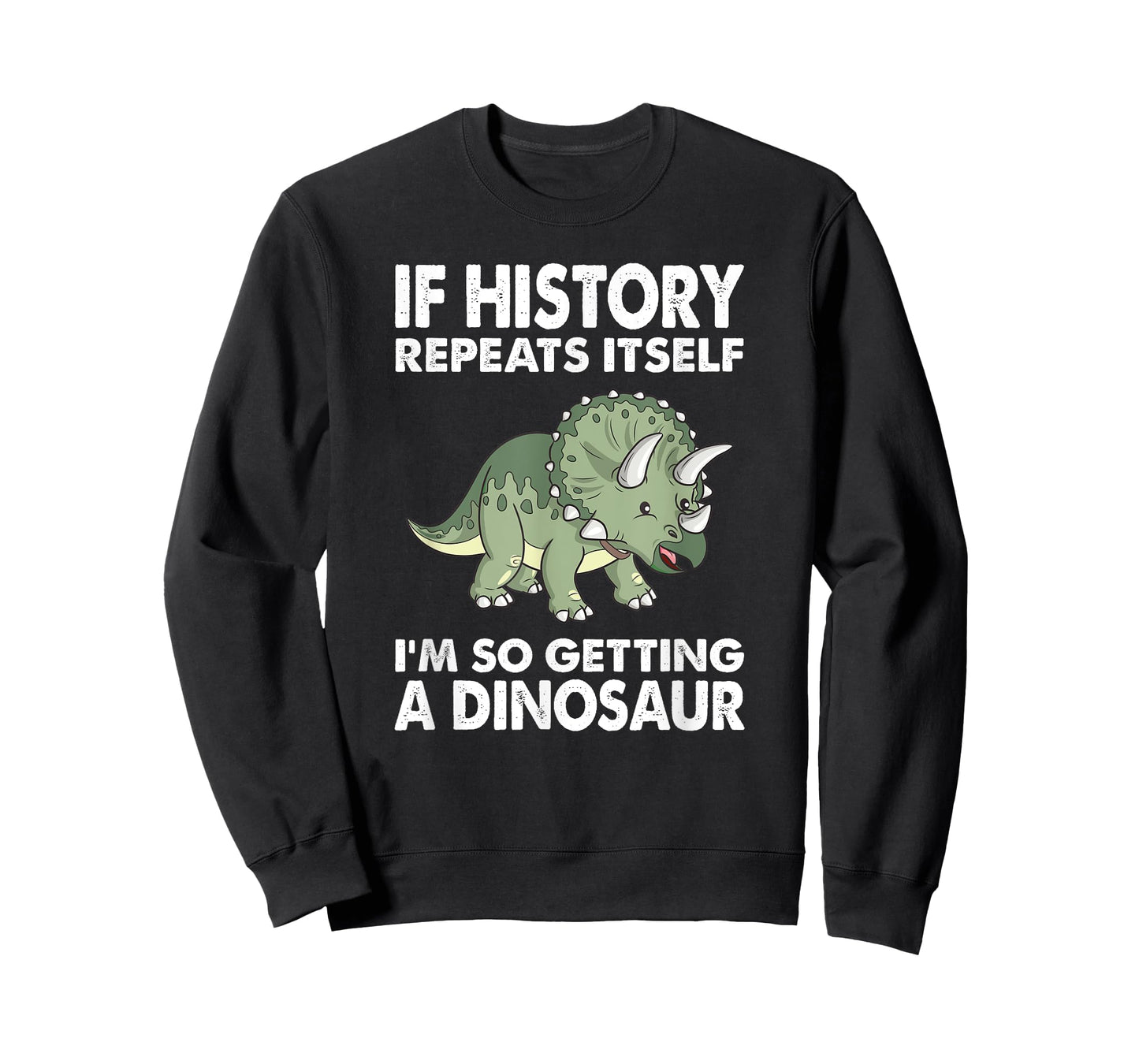 History Repeats Itself Adult Dinosaur Shirt Kids Triceratops T-Shirt