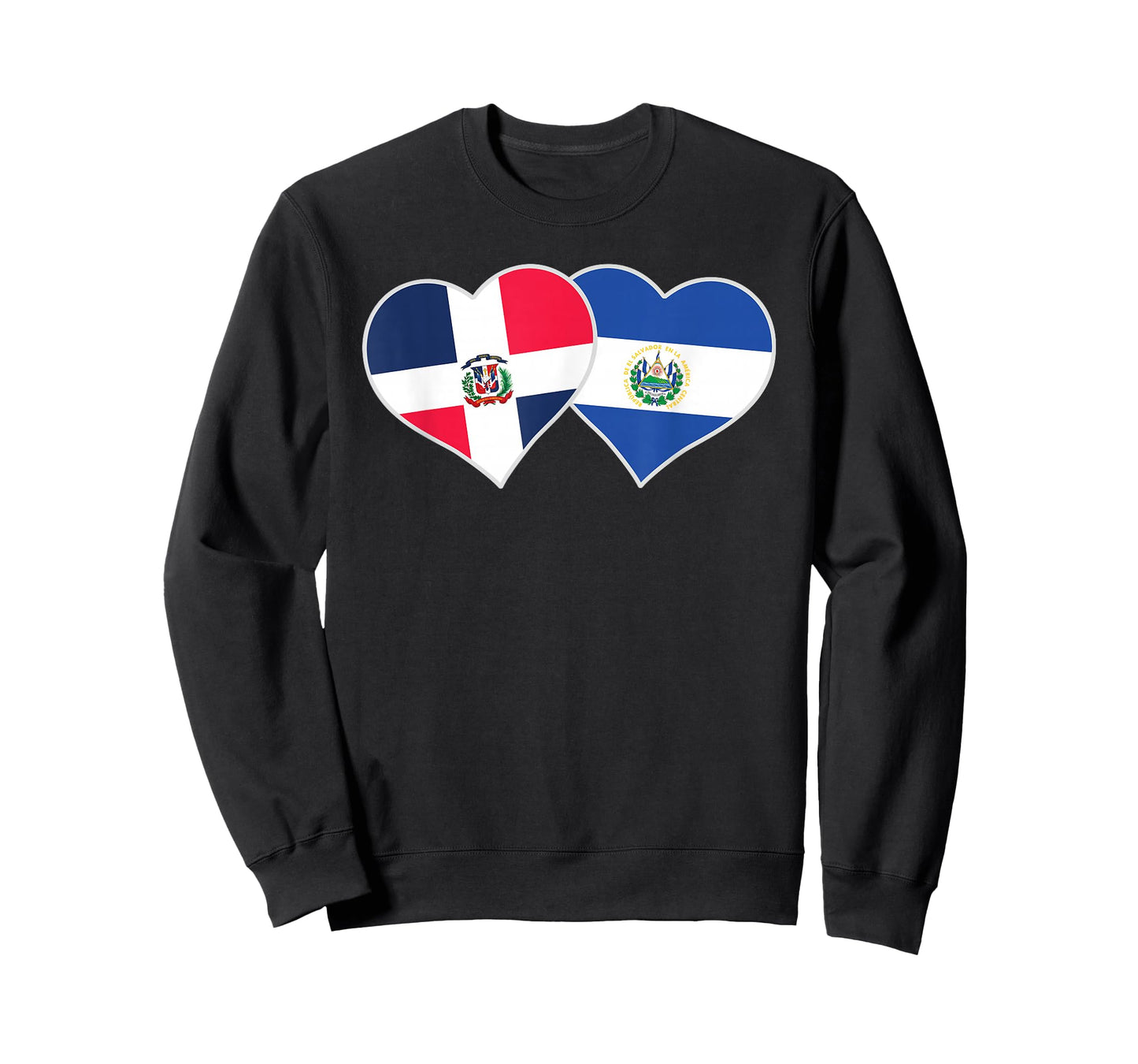 Dominican Salvadorian Flag Heart Dominican El Salvador T-Shirt