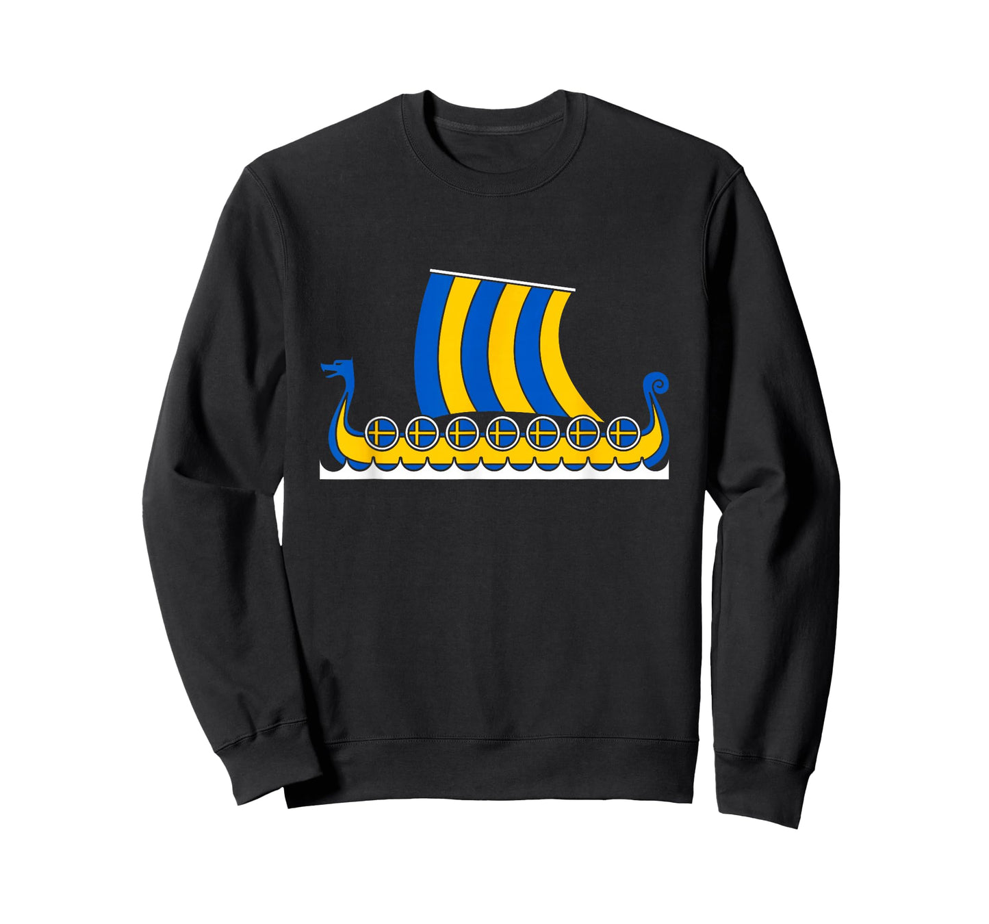 Swedish Viking Ship Sverige Sweden Flag Dragon Boat Viking T-Shirt