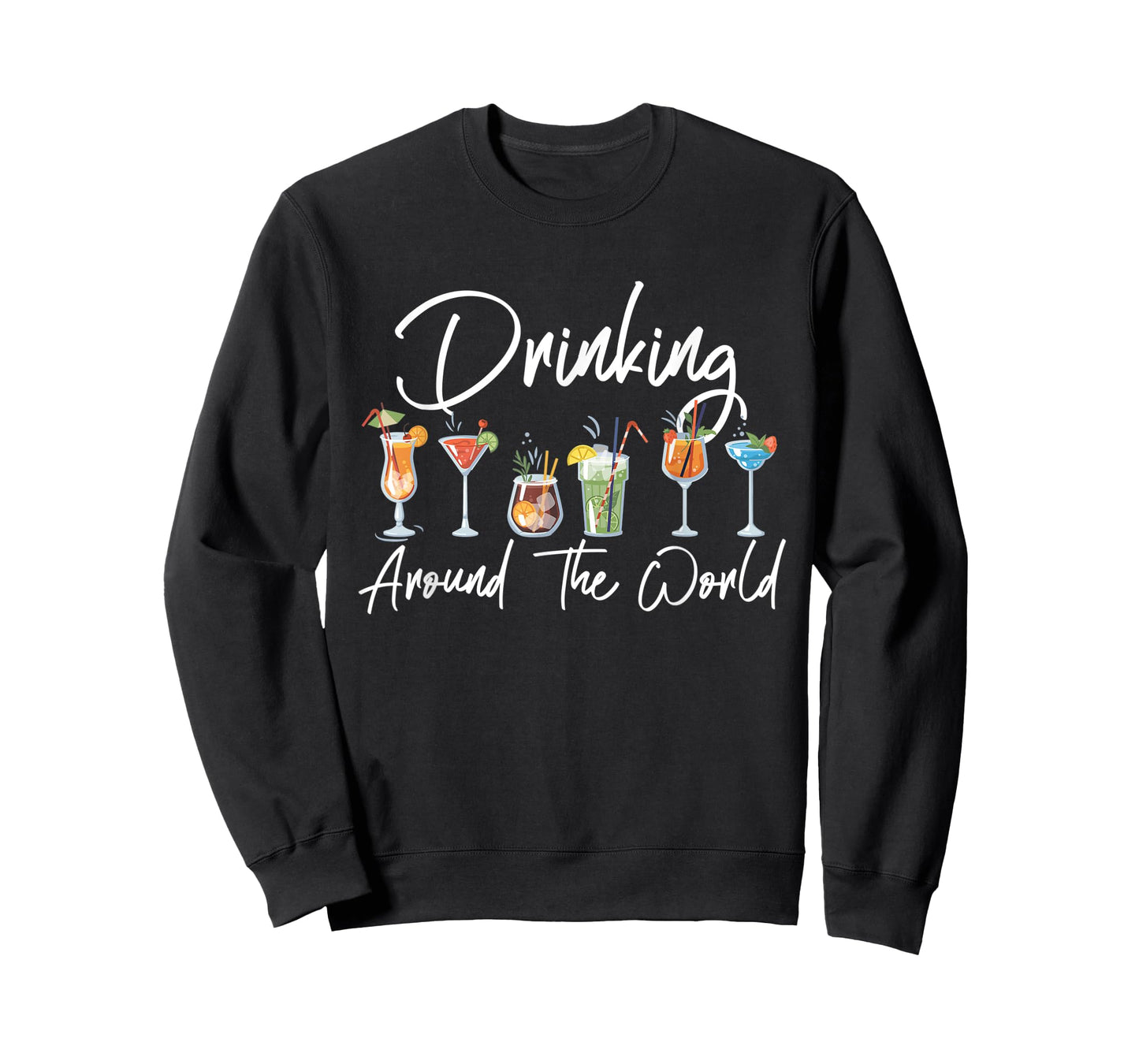 Drinking Around the World Adult Vacation Showcase 11 Country T-Shirt