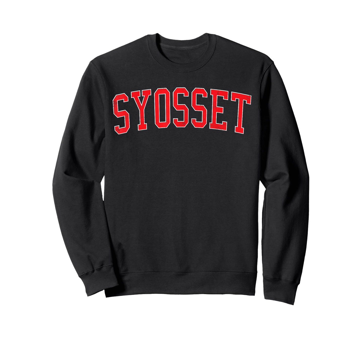 Vintage Syosset NY Distressed Red Varsity Style T-Shirt