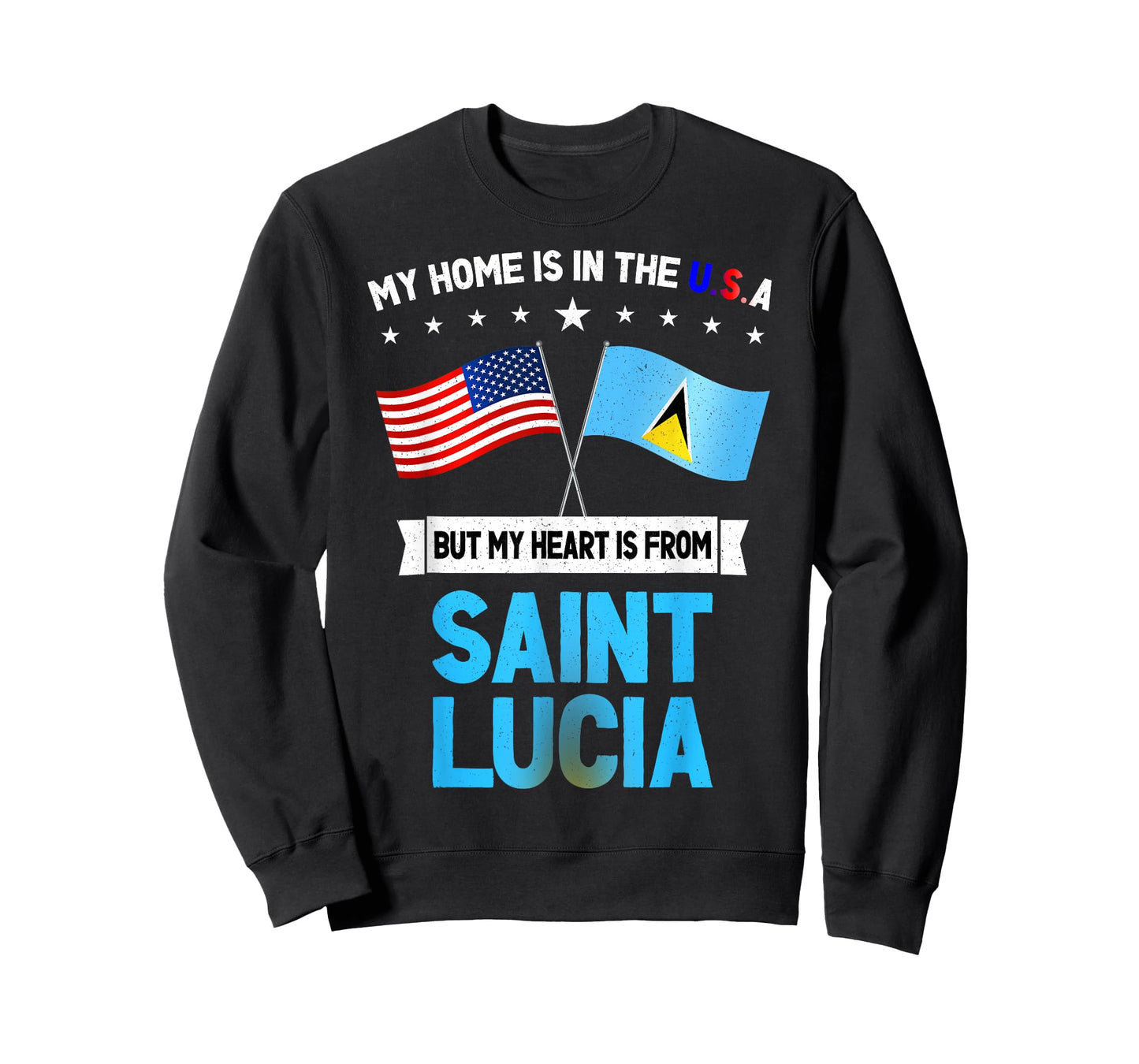 Saint Lucia & USA T-Shirt