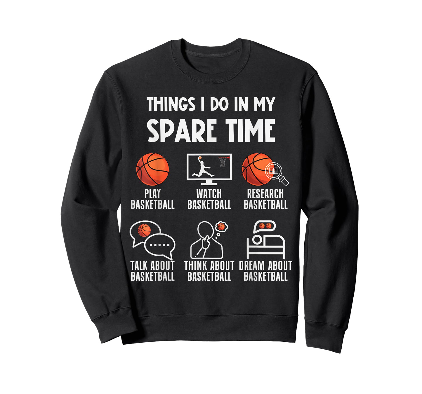 Funny Basketball Player Coach Things I Do In My Spare Time T-Shirt