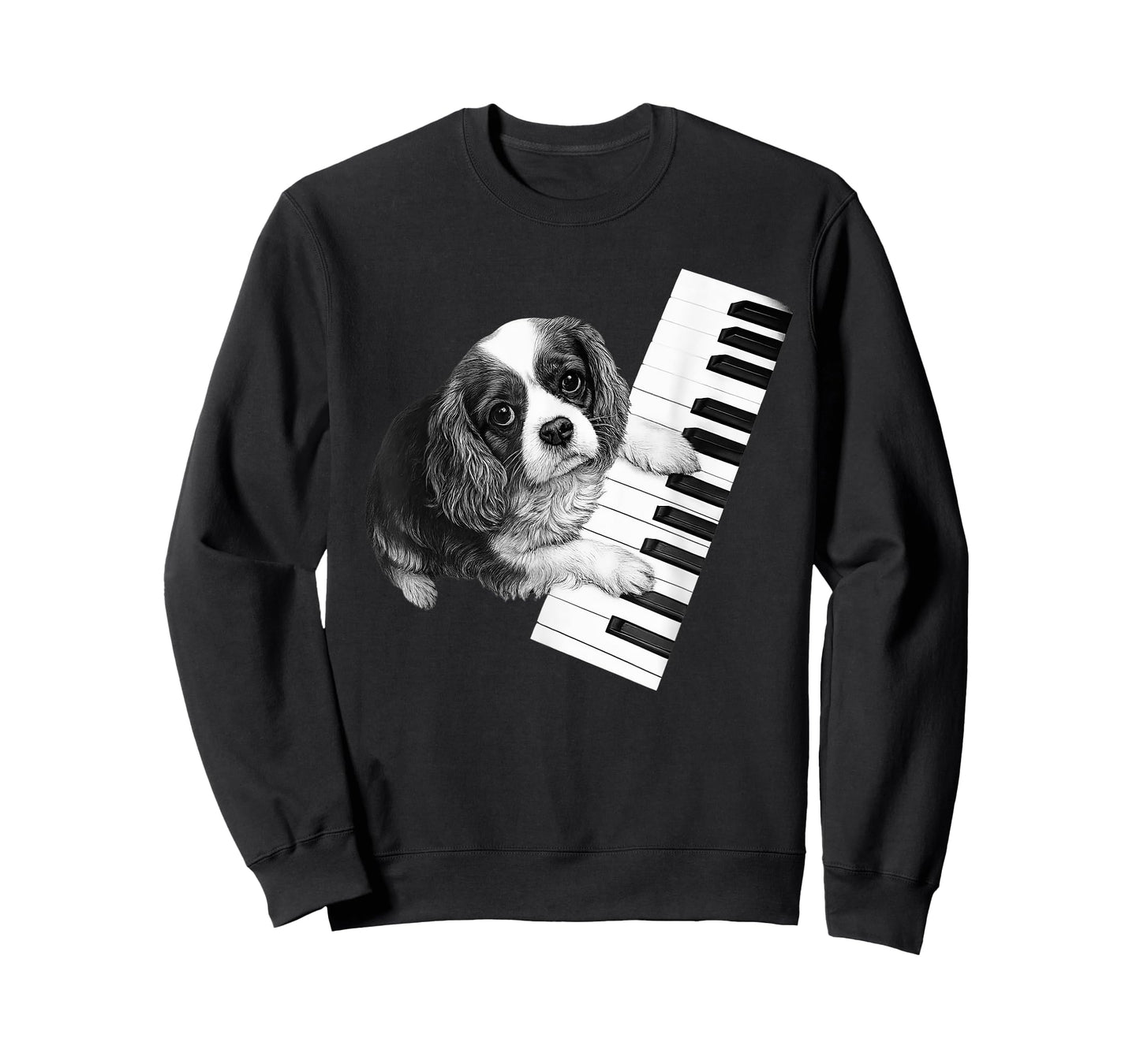 Cavalier King Charles Spaniel Playing Piano Pianist Dog T-Shirt