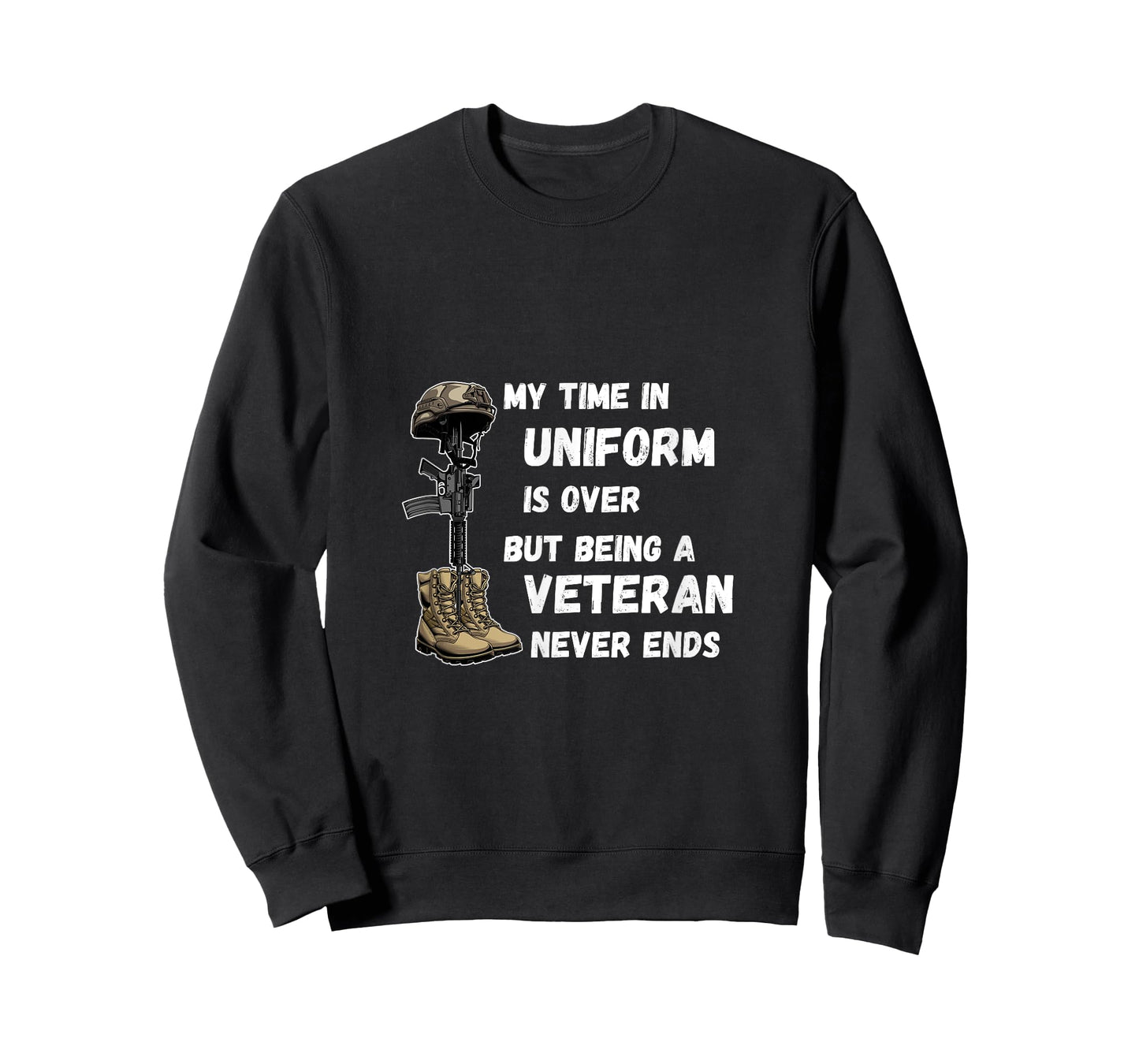 My Time In Uniform Is Over But Being A Veteran Never Ends T-Shirt
