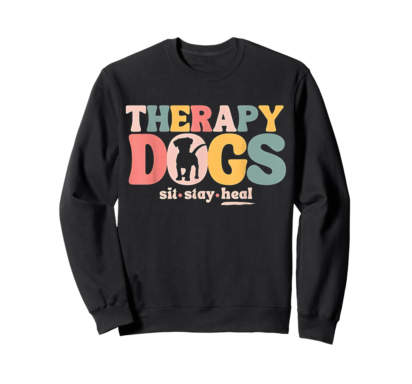 Therapy Dog Team Animal Assisted Therapy Dogs Sits Stay Heal T-Shirt