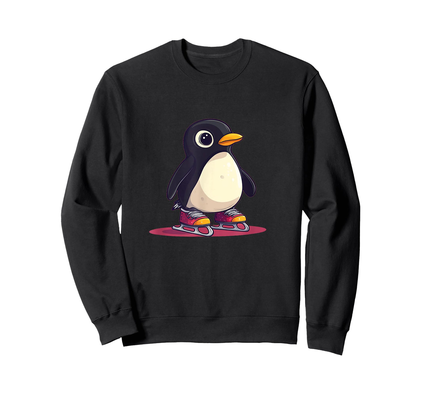 Quirky Penguin Spins in Skating Shoes for Ice and Snow Fans T-Shirt