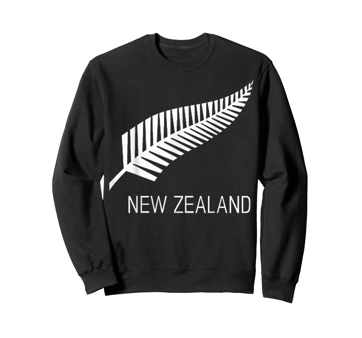 Black New Zealand Fern Shirt Mens Black Proud Kiwi NZ Rugby T-Shirt