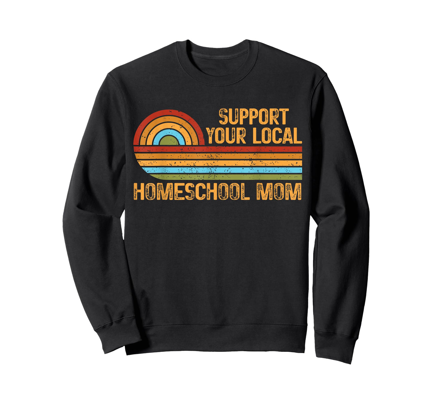 Homeschool Mom Retro Support Teaching Learning Proud Mama T-Shirt