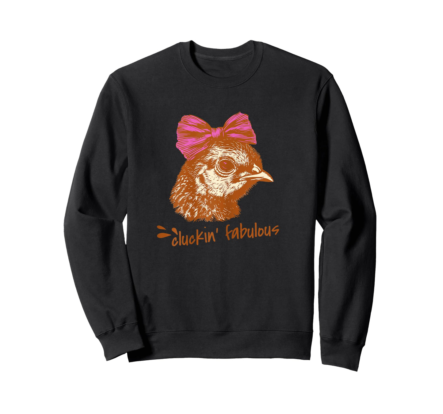 Funny Chicken Humor Shirts “Cluckin' Fabulous” Hen with Bow T-Shirt