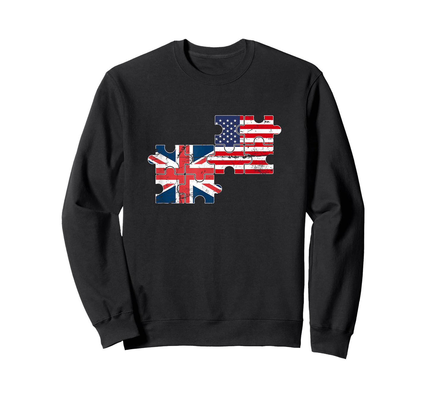 USA UK Vintage Flag British American T-Shirt