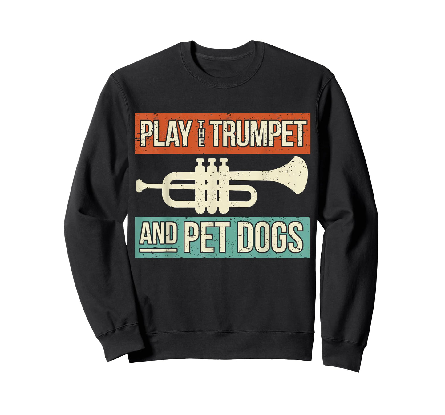 Dog Lover Trumpet Player Saying Retro Trumpeter Vintage T-Shirt
