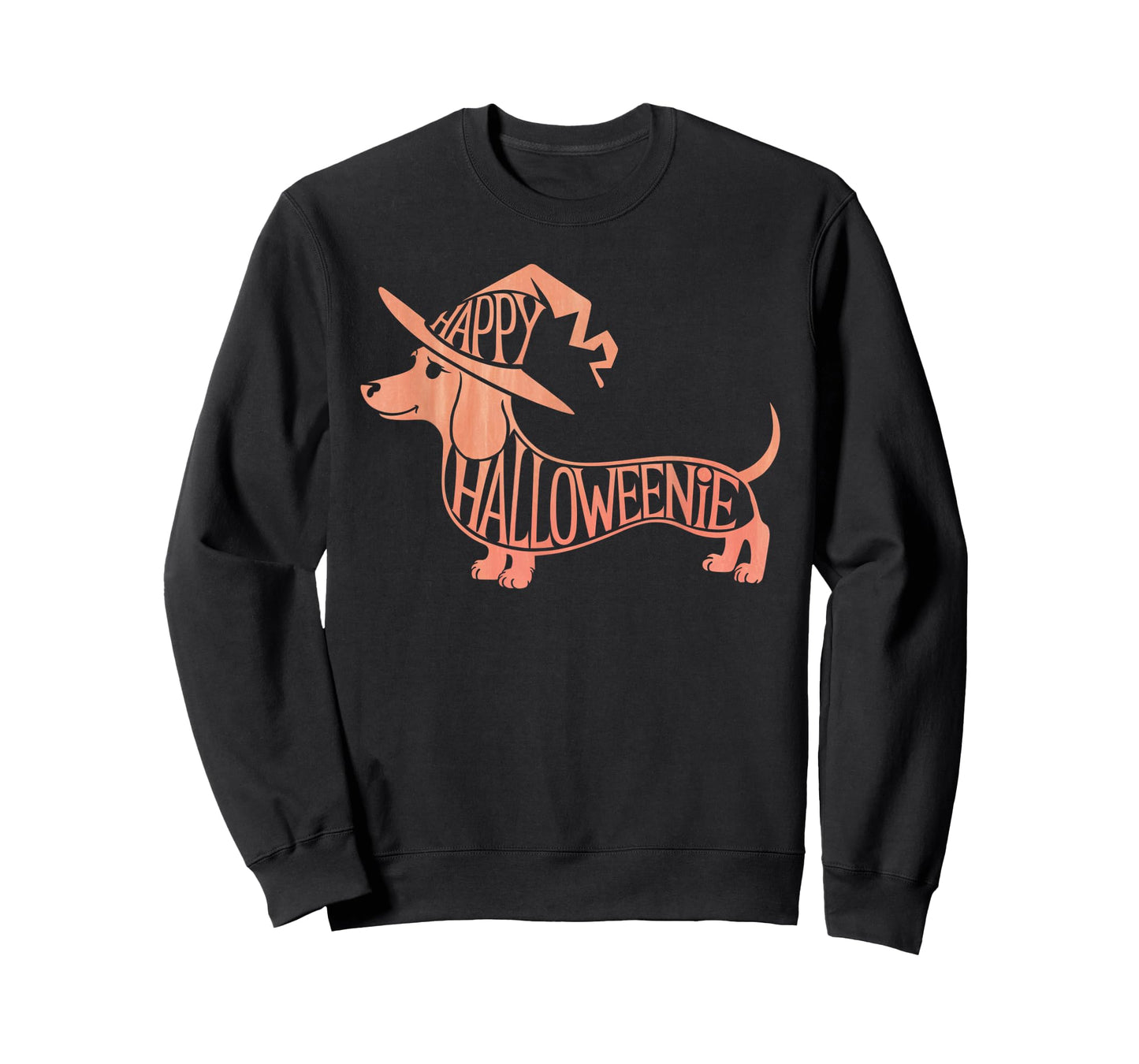 Happy Halloweenie Weiner Dog Cute Dachshund Witch Hat T-Shirt