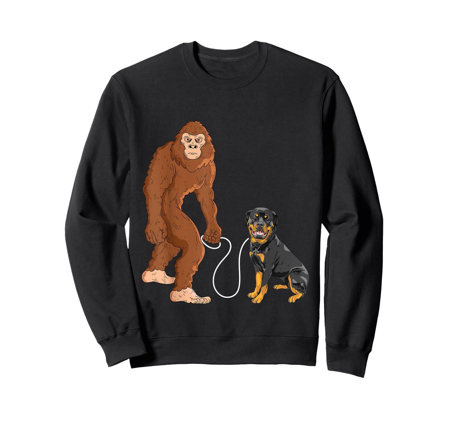 Bigfoot And Rottweiler - Dog Owner Puppy Lover T-Shirt for Men Women Kids