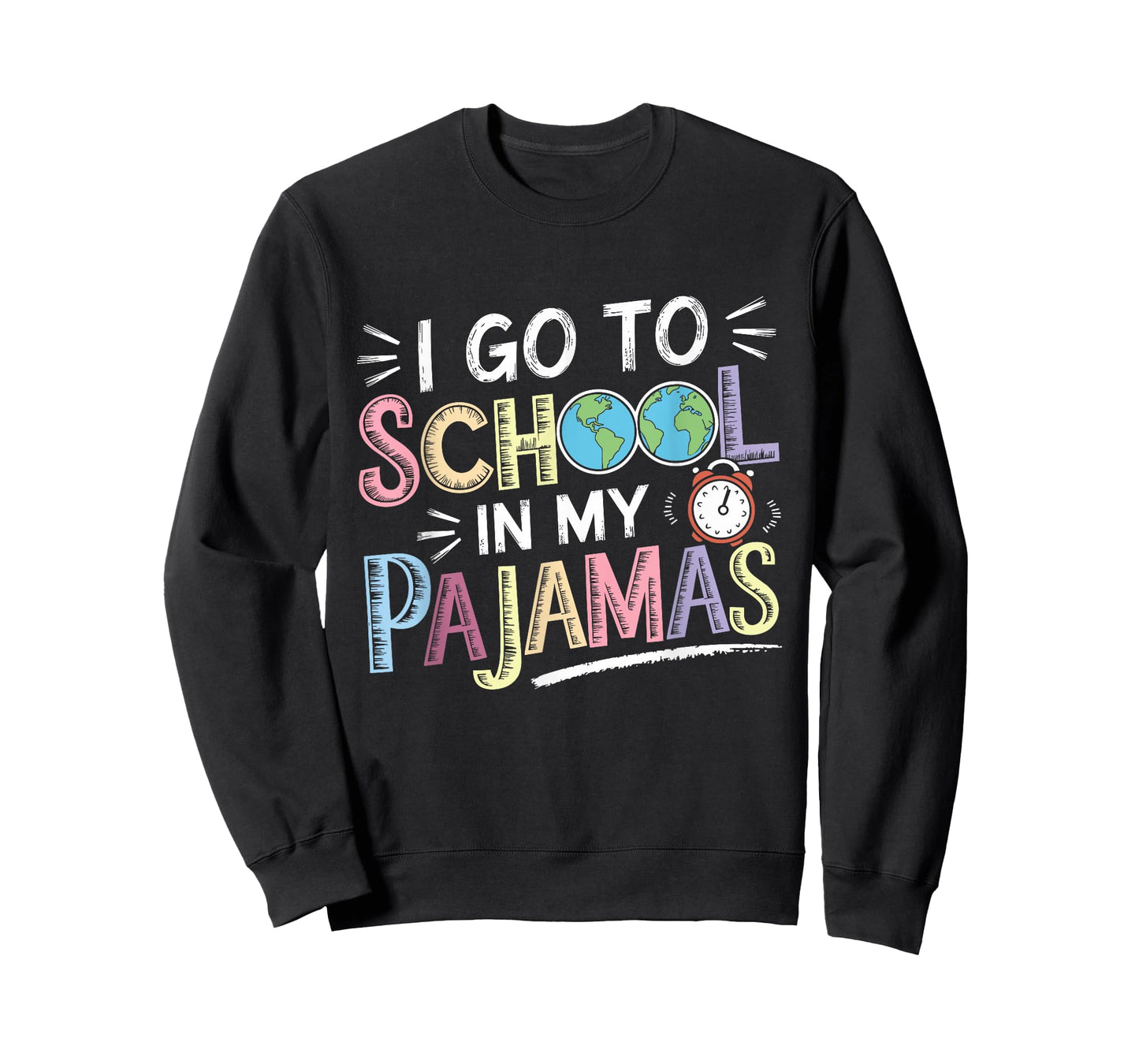 I Go To School In My Pajamas Home School And Online Virtual T-Shirt