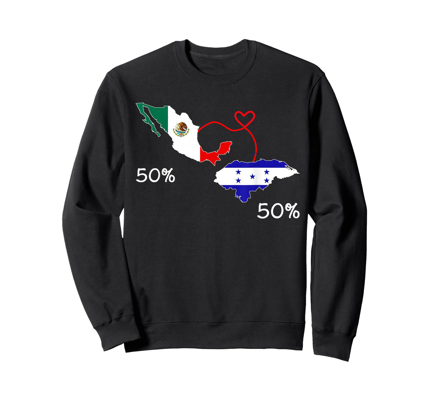 Half Mexican Half Honduran Flag Map Mexico Catracho T-Shirt