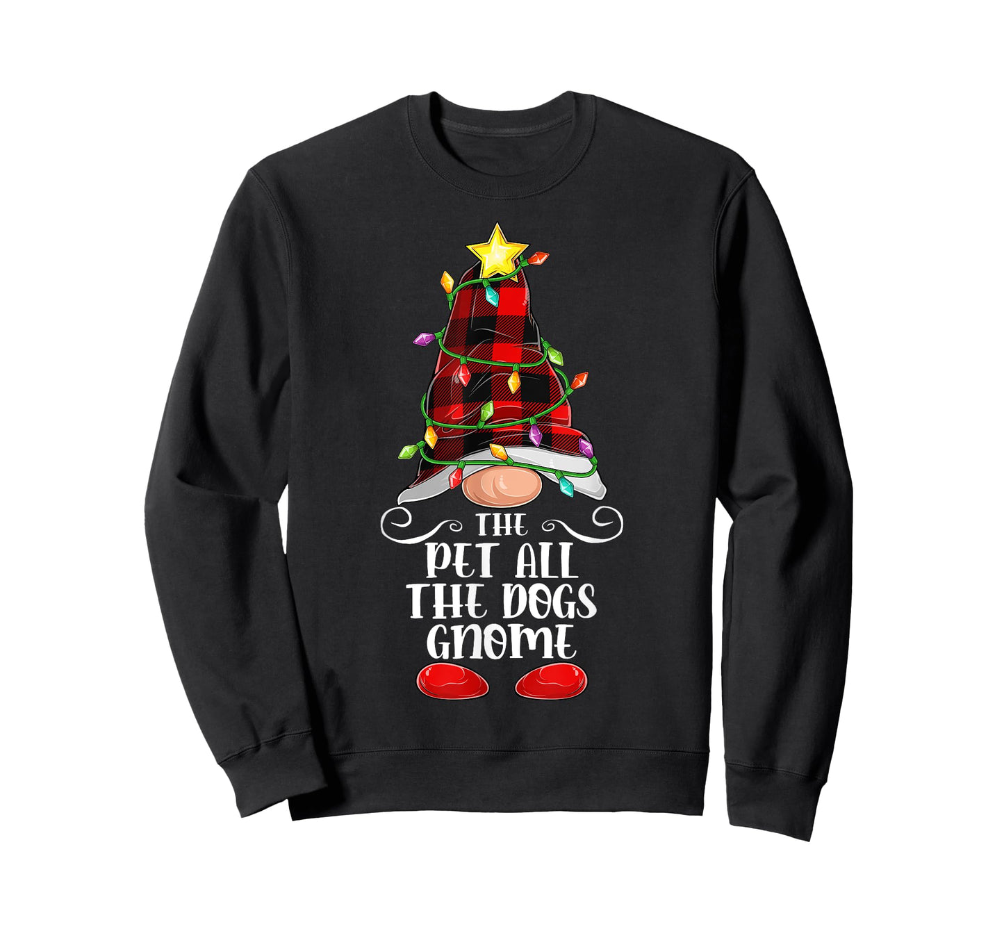 The Pet All The Dogs Gnome Matching Family Group Christmas T-Shirt