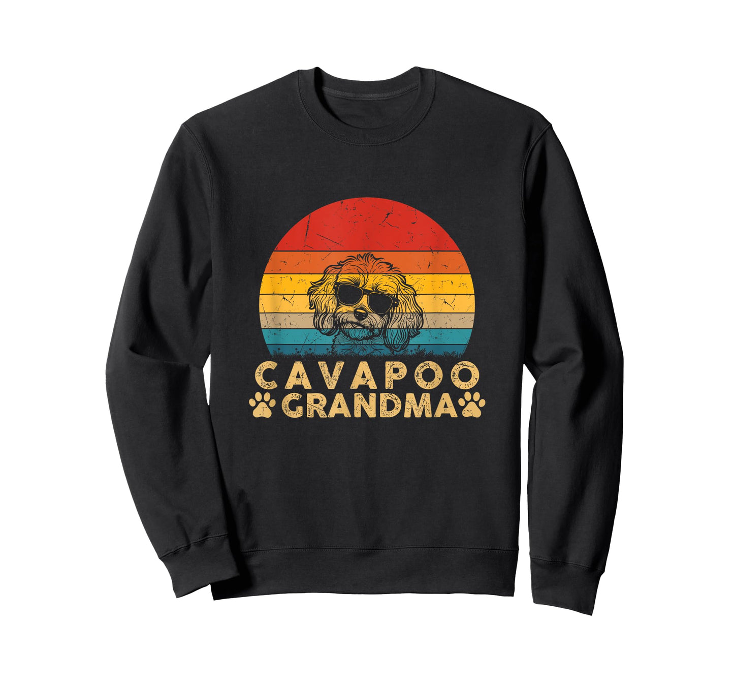 Cavapoo Grandma Vintage Dog Lover Gifts For Women Girls Dog T-Shirt