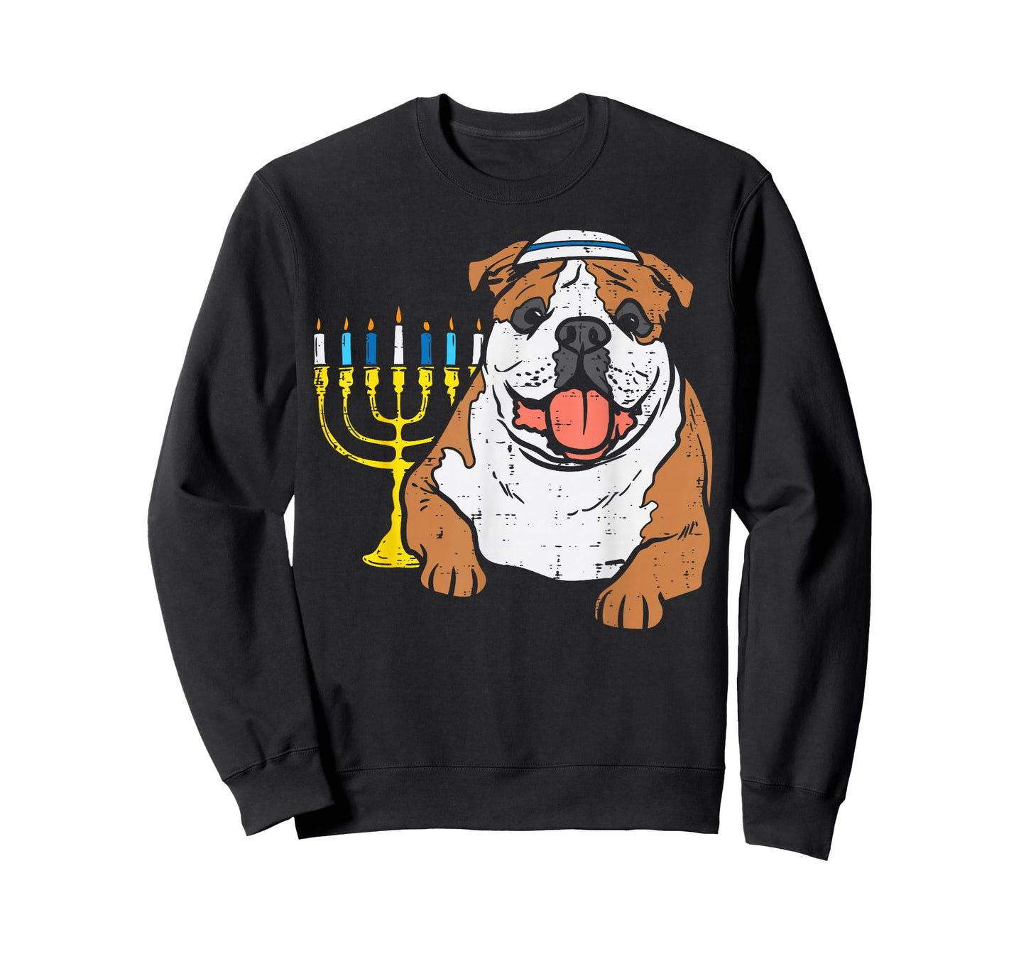 Jewish English Bulldog Dog Hanukkah Pajamas Chanukah PJs T-Shirt