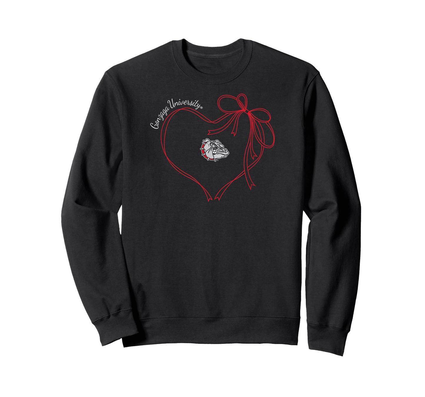 Gonzaga Bulldogs Bow Heart Navy Officially Licensed T-Shirt