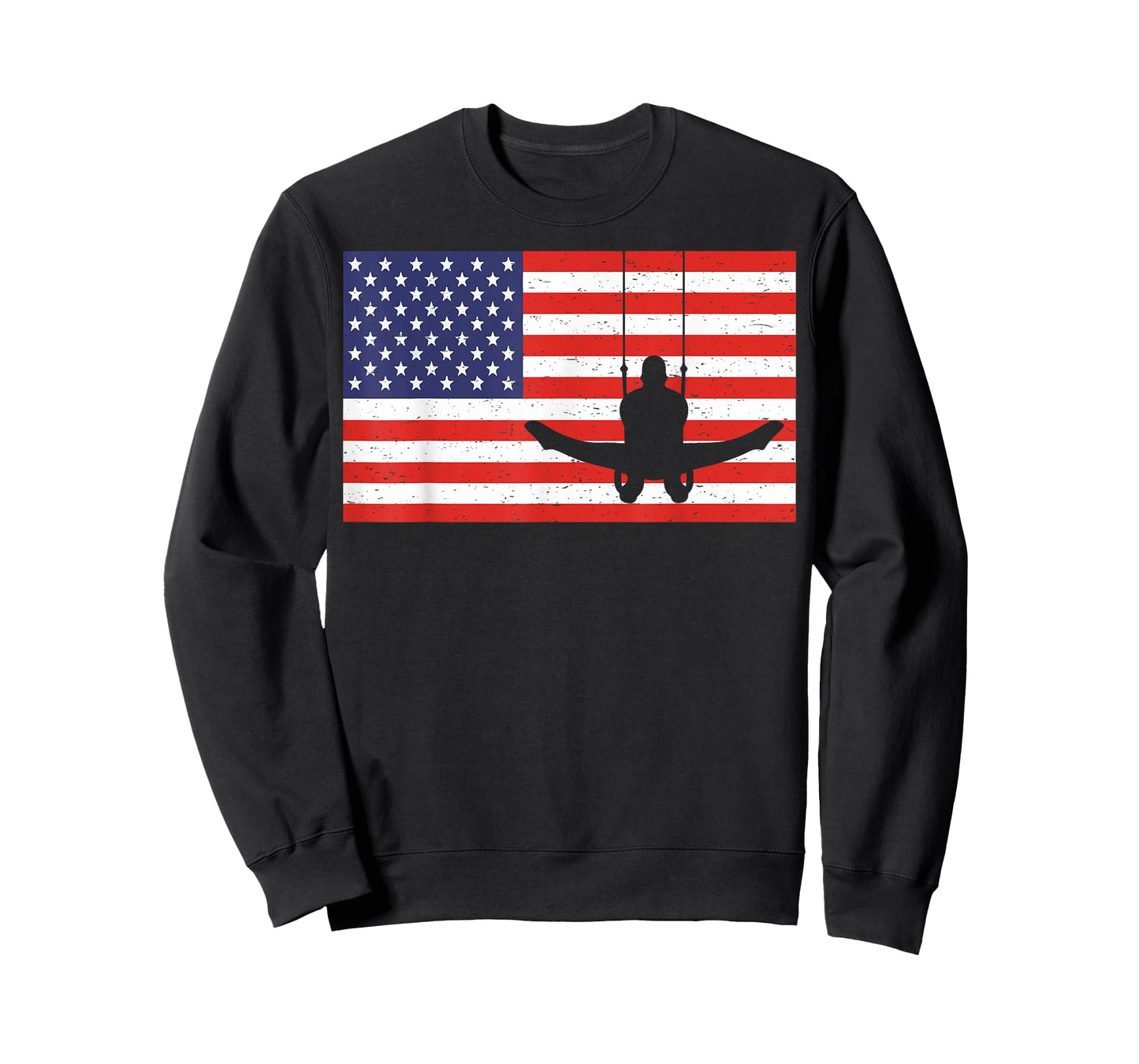 Distressed Gymnastic Rings USA American Flag Vintage Gymnast T-Shirt