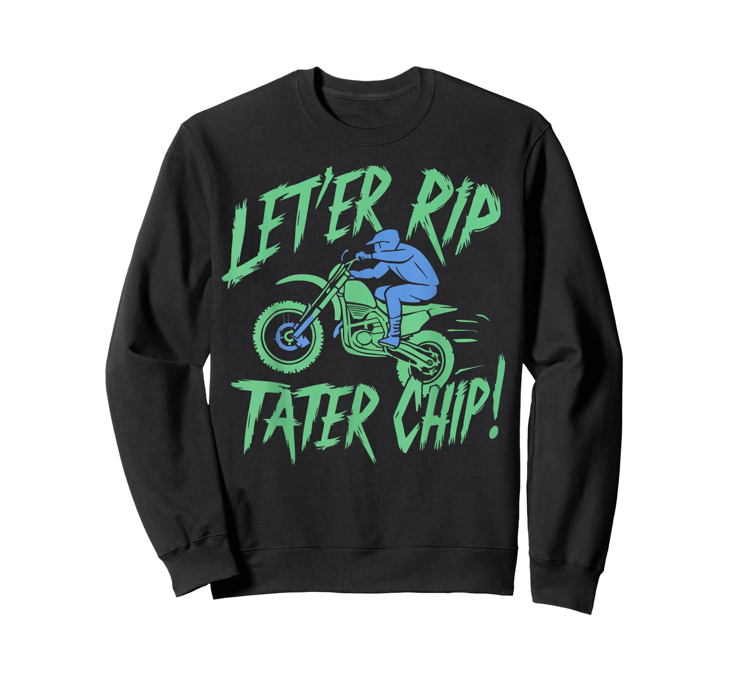 Let'er Rip Tater Chip Black Unisex Adults Country Humor Fans T-Shirt