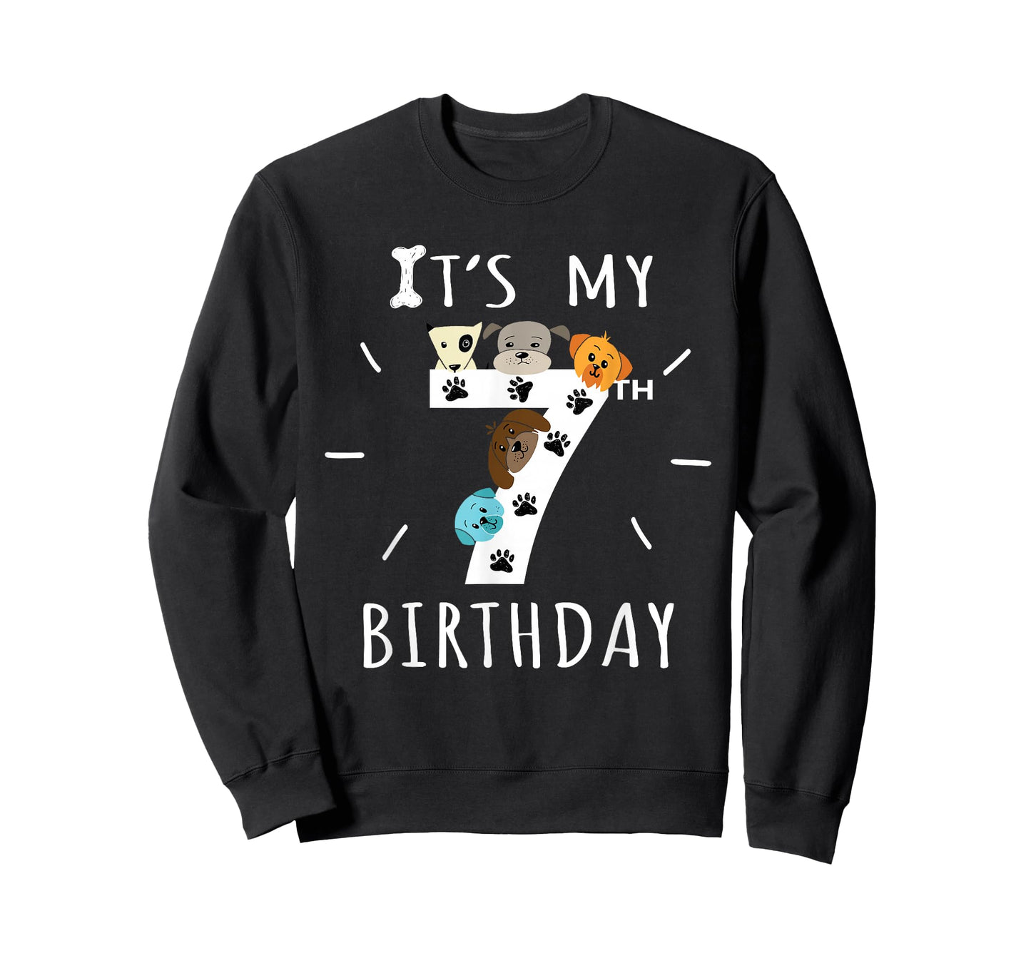 It's My 7th Birthday Dog Lover Theme 7 Years Old Puppy T-Shirt