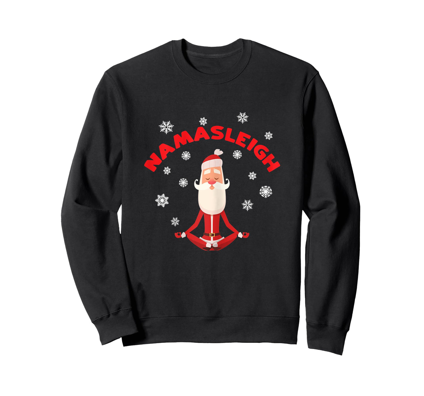 Womens Namasleigh Yoga Christmas Santa Shirt Yoga Instructor Gift T-Shirt