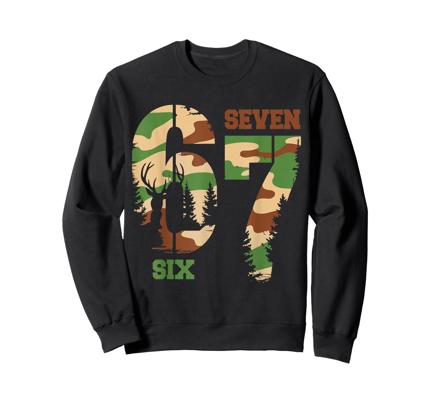 67 Hunting Camo Six Seven 6 7 Meme Camouflage 67 Men Boys T-Shirt